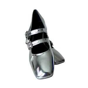 NEW Gianni Bini Mirror Metallic Double Buckle Mary Janes Women's Shoes Size 8